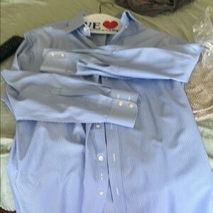 Charles Tyrwhitt Light Blue Pinstripe Dress Shirt